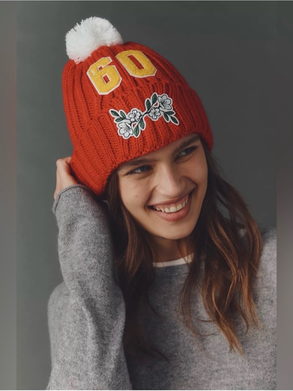 Anthropologie Wild Collective Game Day Floral Beanie